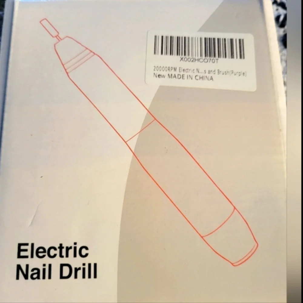 Only used once manicure electric nail drill with excessories shiny purple